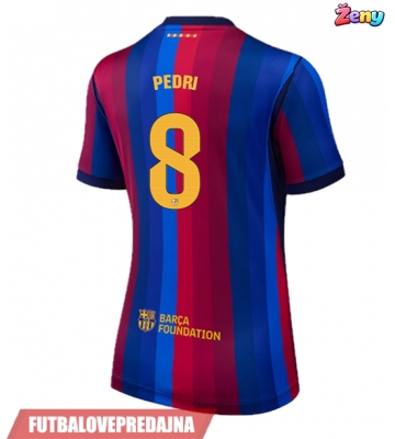Lacne Ženy Futbalové dres Barcelona Pedri Gonzalez #8 2026-27 Krátky Rukáv - Domáci